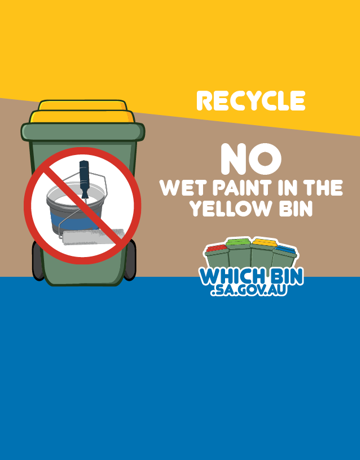 Wet paint and other liquids can send recyclables to waste!